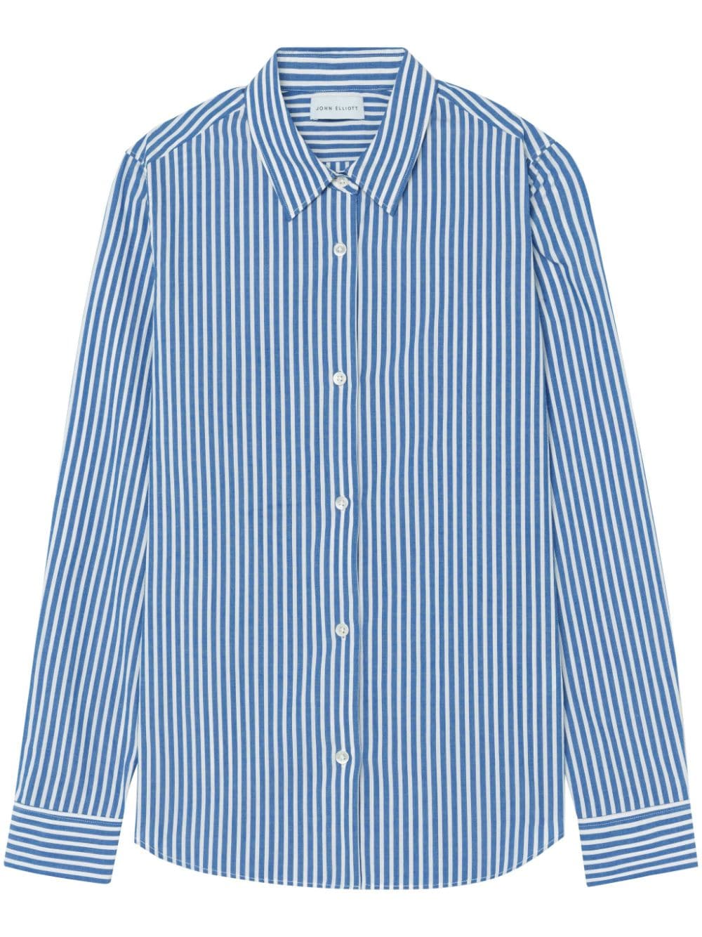 John Elliott Leisure striped cotton shirt Blauw
