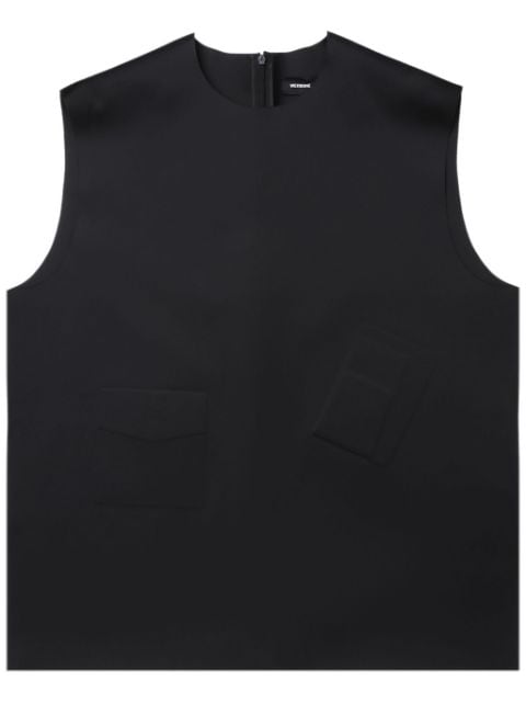 We11done debossed-motif vest