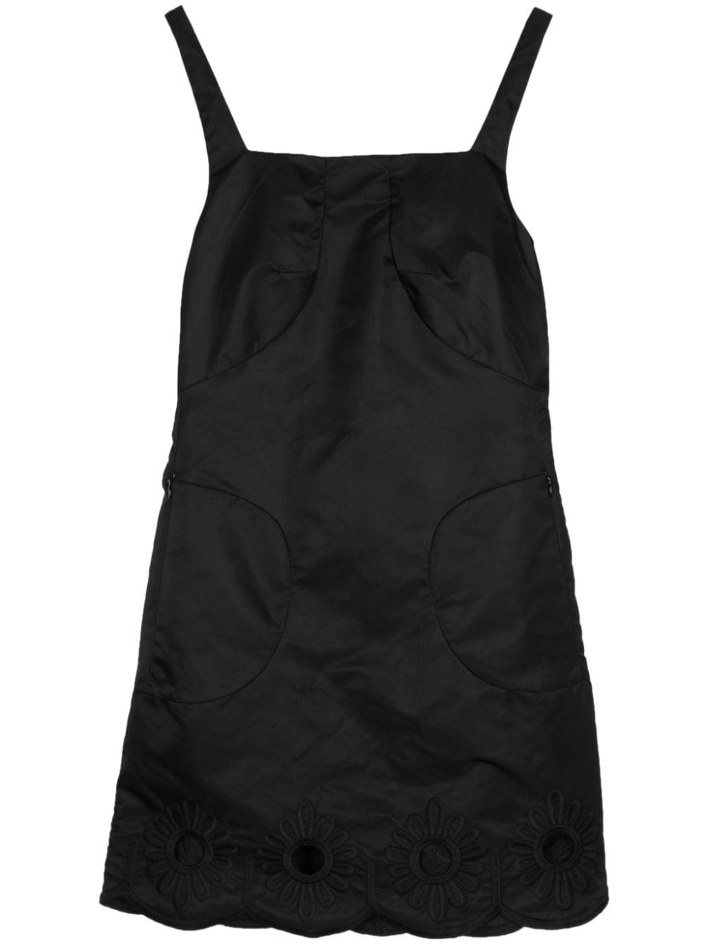 Tibi Daisy Broderie-anglaise Minidress In Black