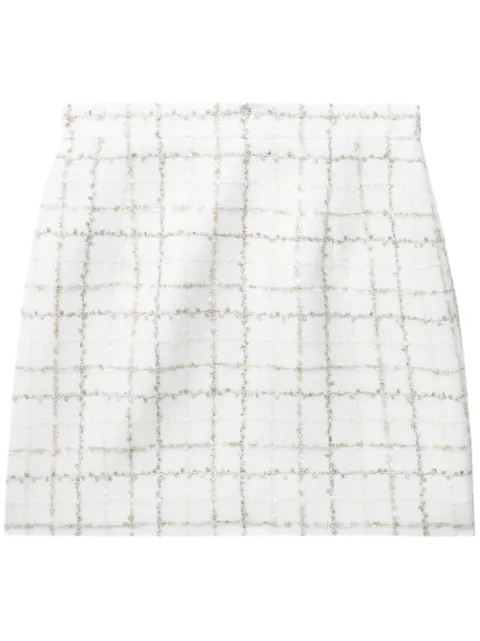 Alessandra Rich sequin-embellished tweed mini skirt