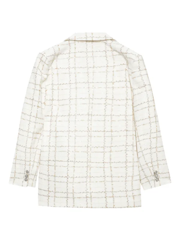 Alessandra Rich double-breasted Tweed Blazer | White | FARFETCH