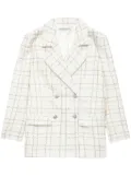 Alessandra Rich double-breasted tweed blazer - White