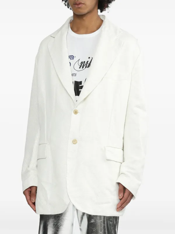 BLACK コムデギャルソン 白ジャケット Black Comme Des Garçons シングルジャケット | ホワイト | FARFETCH JP