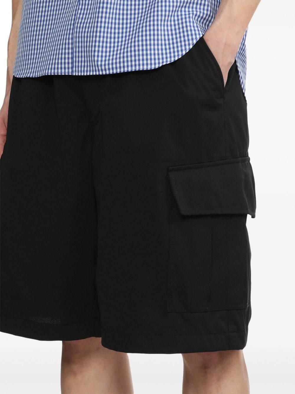 Shop Comme Des Garçons Homme Deux Elasticated-waist Cargo Shorts In Black