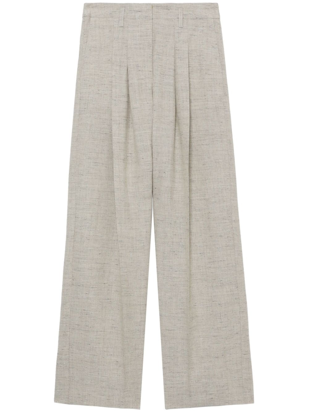 Herskind Pleat-detail Wide-leg Trousers In Neutrals