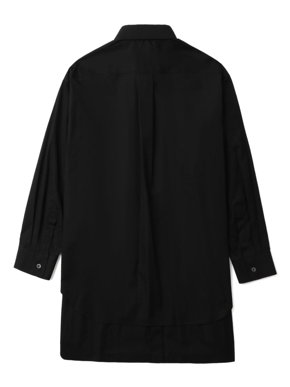 Black Comme Des Garcons high-low hem cotton shirt Men