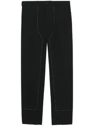 Black Comme Des Garcons Regular Fit Straight Leg Pants for Men Shop Now on FARFETCH