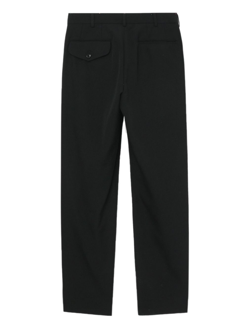 Black Comme Des Garcons decorative-stitching straight-leg trousers Men