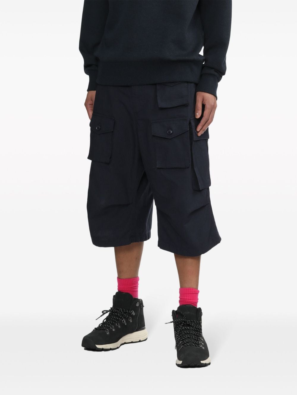 Engineered Garments Katoenen cargo shorts Blauw