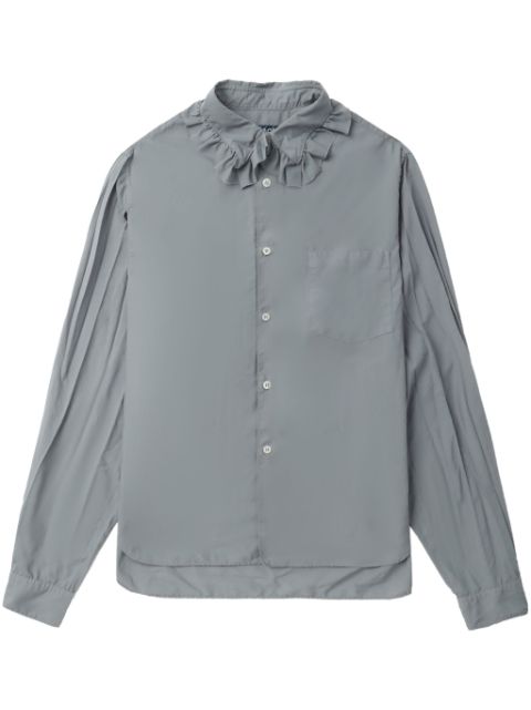 Black Comme Des Garcons ruffle-collar wide-sleeve shirt Men