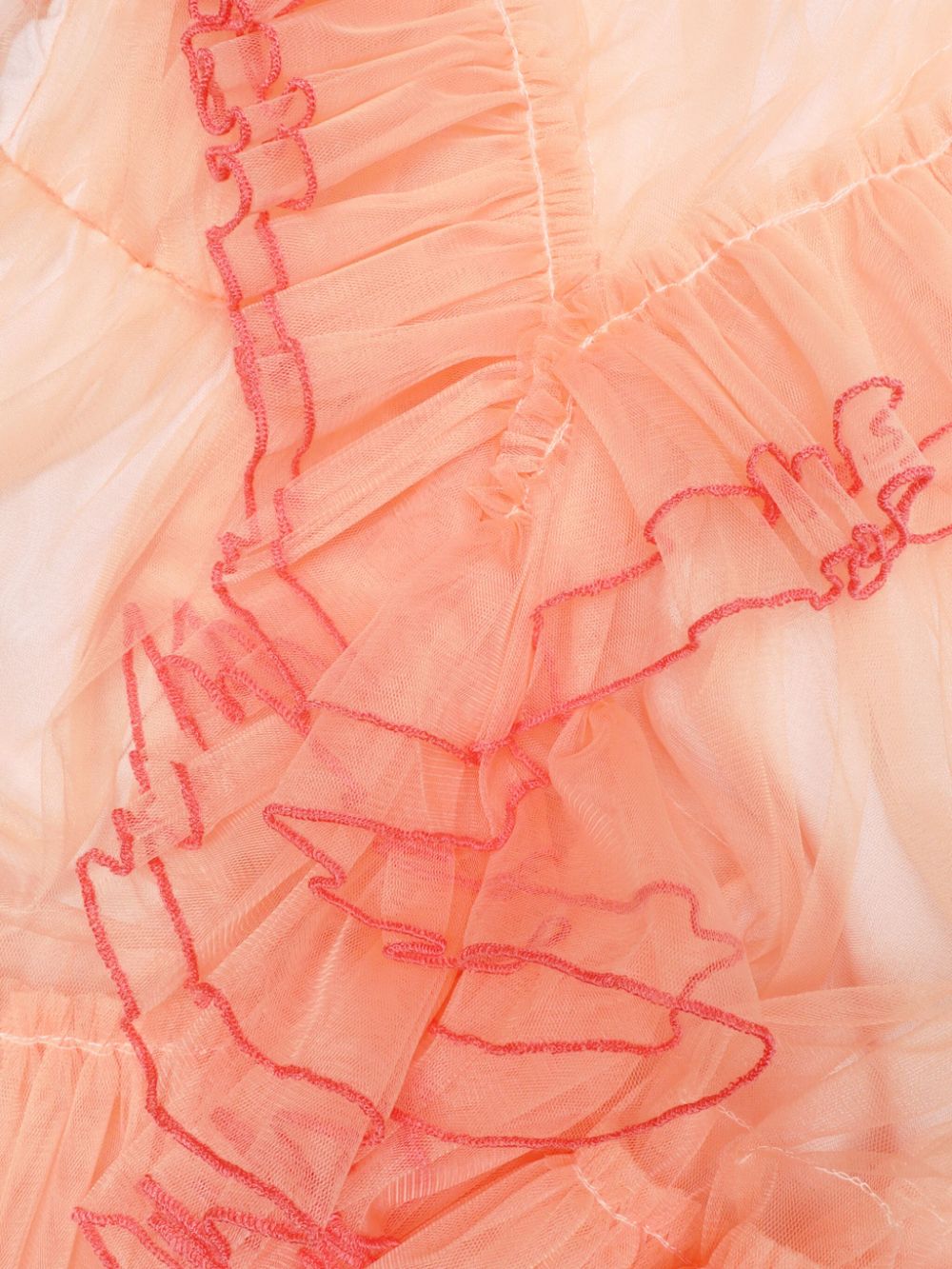 Shop Raspberry Plum Ruffled Tulle Dress In Orange