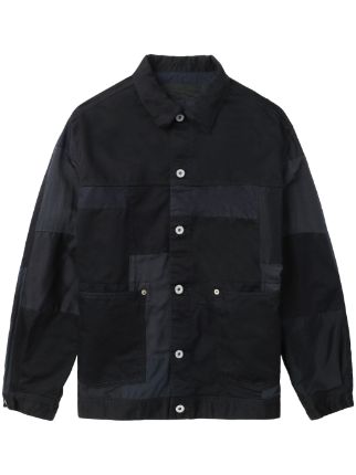 Comme Des Garçons Homme パッチワーク シャツジャケット | ブラック | FARFETCH JP