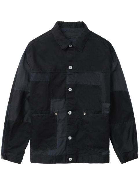 Comme des Garçons Homme button-up patchwork shirt jacket