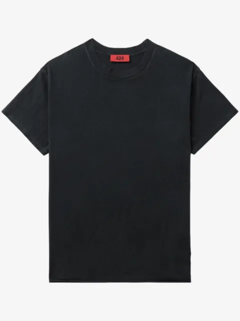 424 Camiseta gola redonda com mangas curtas