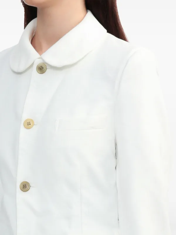 Black Comme Des Garçons rounded-collar single-breasted