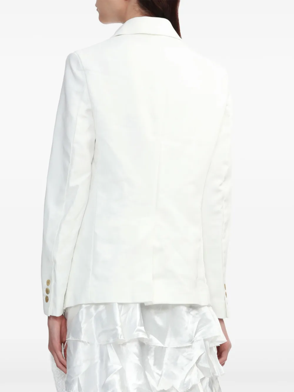 Black Comme Des Garçons Jack met enkele rij knopen Wit