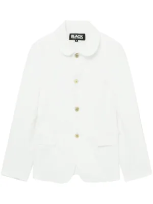 Black Comme Des Garçons スタンドカラー ジャケット | ホワイト