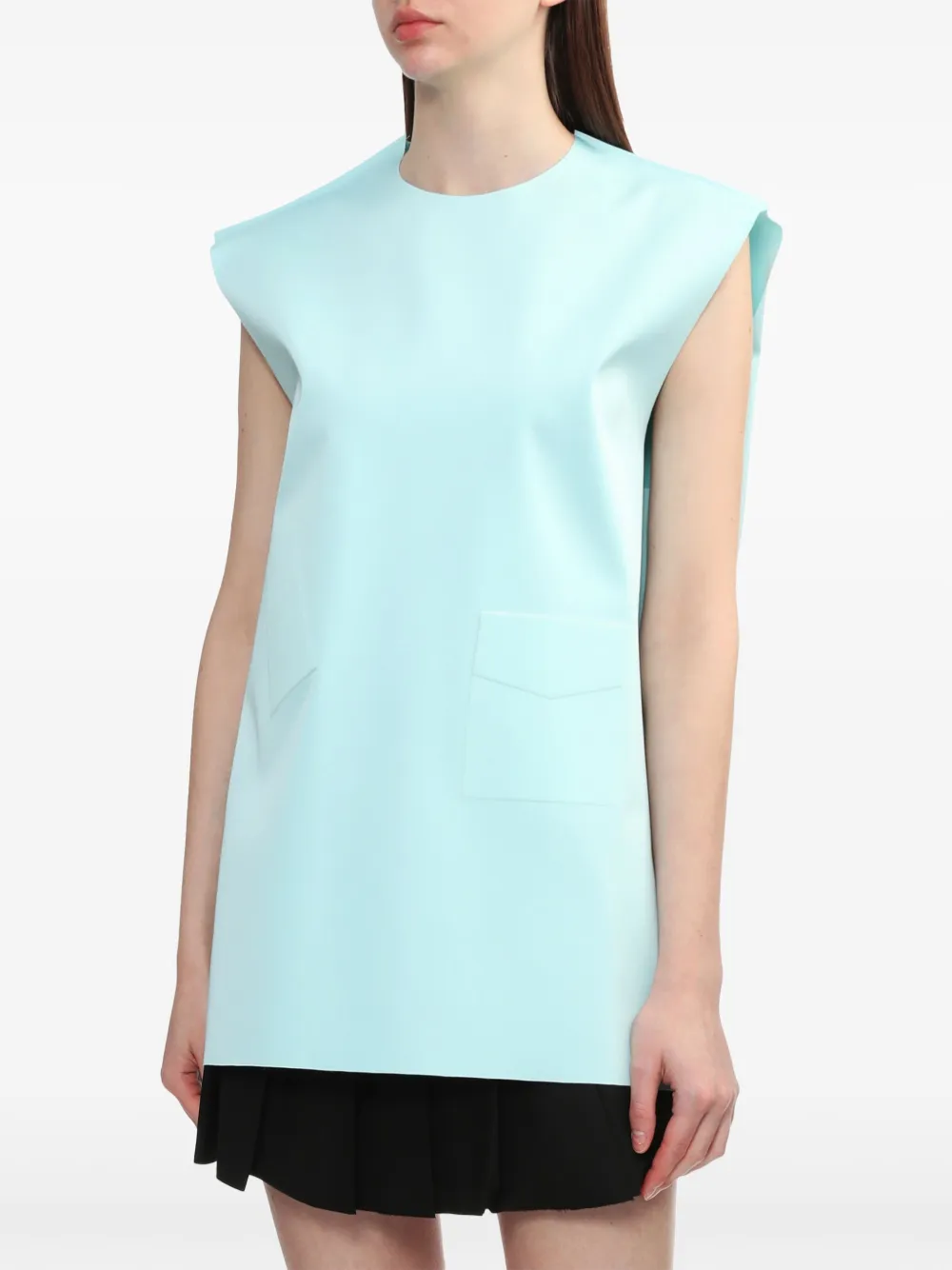 We11 Done Debossed-motif Vest In Blue