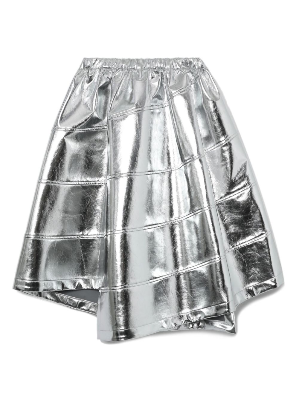 Black Comme Des Garcons metallic-effect asymmetric skirt Men