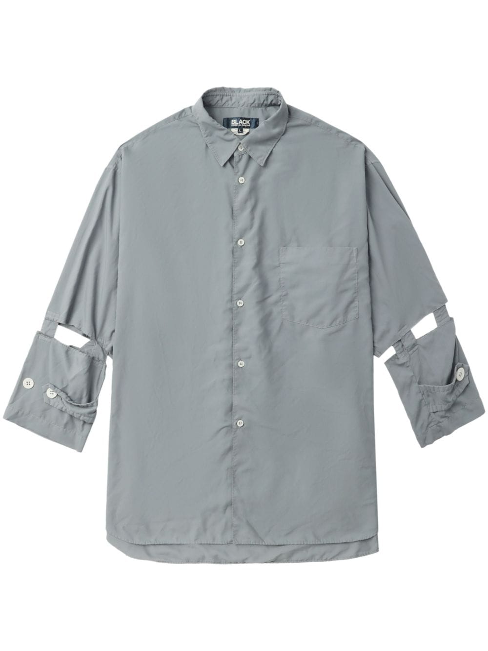 Black Comme Des Garçons Cut-out Wide-sleeve Shirt In Grey