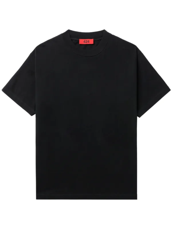 424 crew-neck Cotton T-shirt | Black | FARFETCH