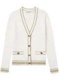 Alessandra Rich Cable-Knit Cardigan - White