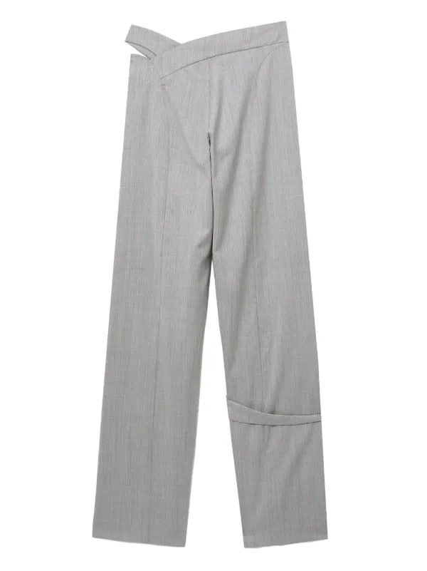 HELIOT EMIL アシンメトリーパンツ | グレー | FARFETCH JP