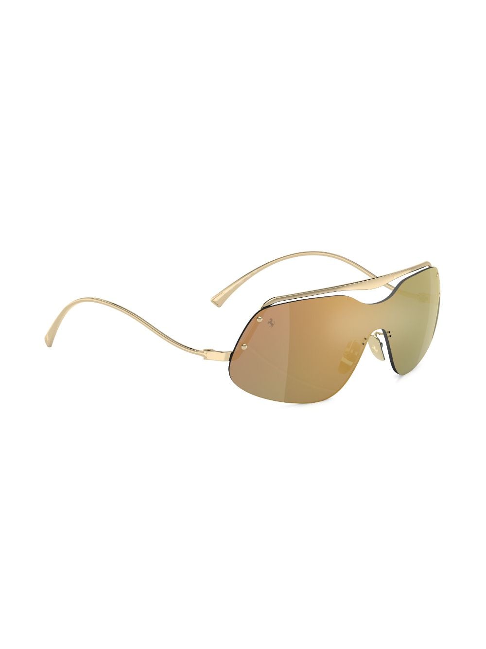 Shop Ferrari Oversized Frame Sunglasses In Gold