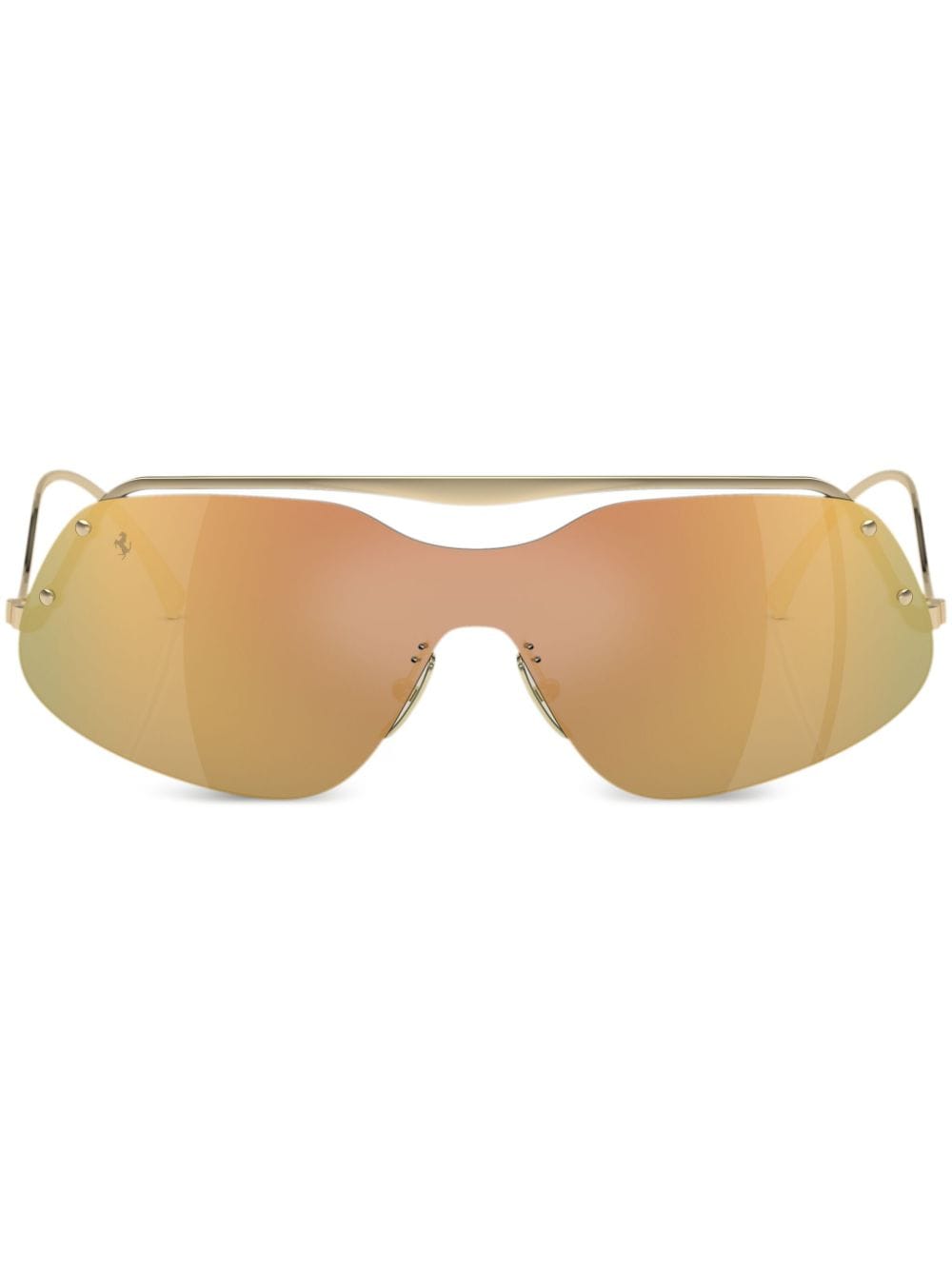 Ferrari Oversized Frame Sunglasses In Yellow