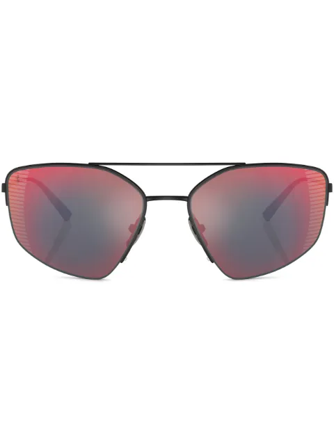 Ferrari glasögon med geometriska bågar