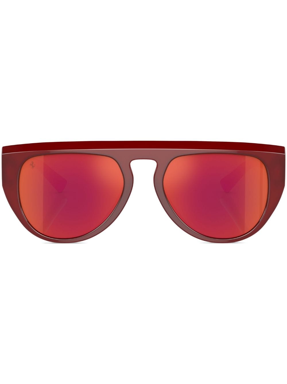 Ferrari Oval-frame Sunglasses In Red