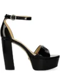 GUESS USA 120mm leather sandals - Black