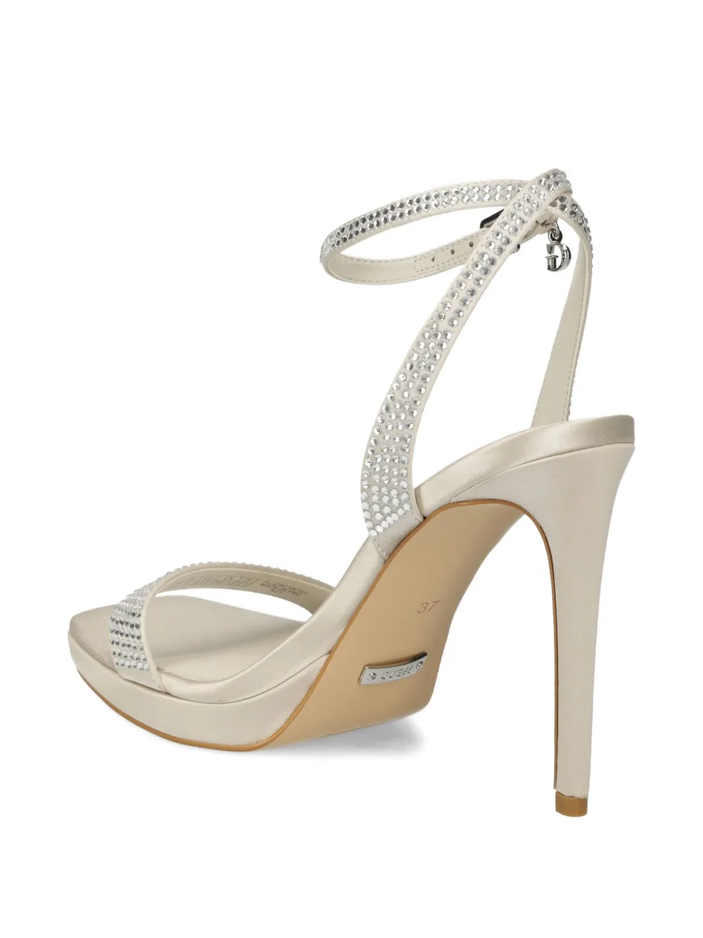 Guess Usa Rhinestone Strap Sandals In Neutral