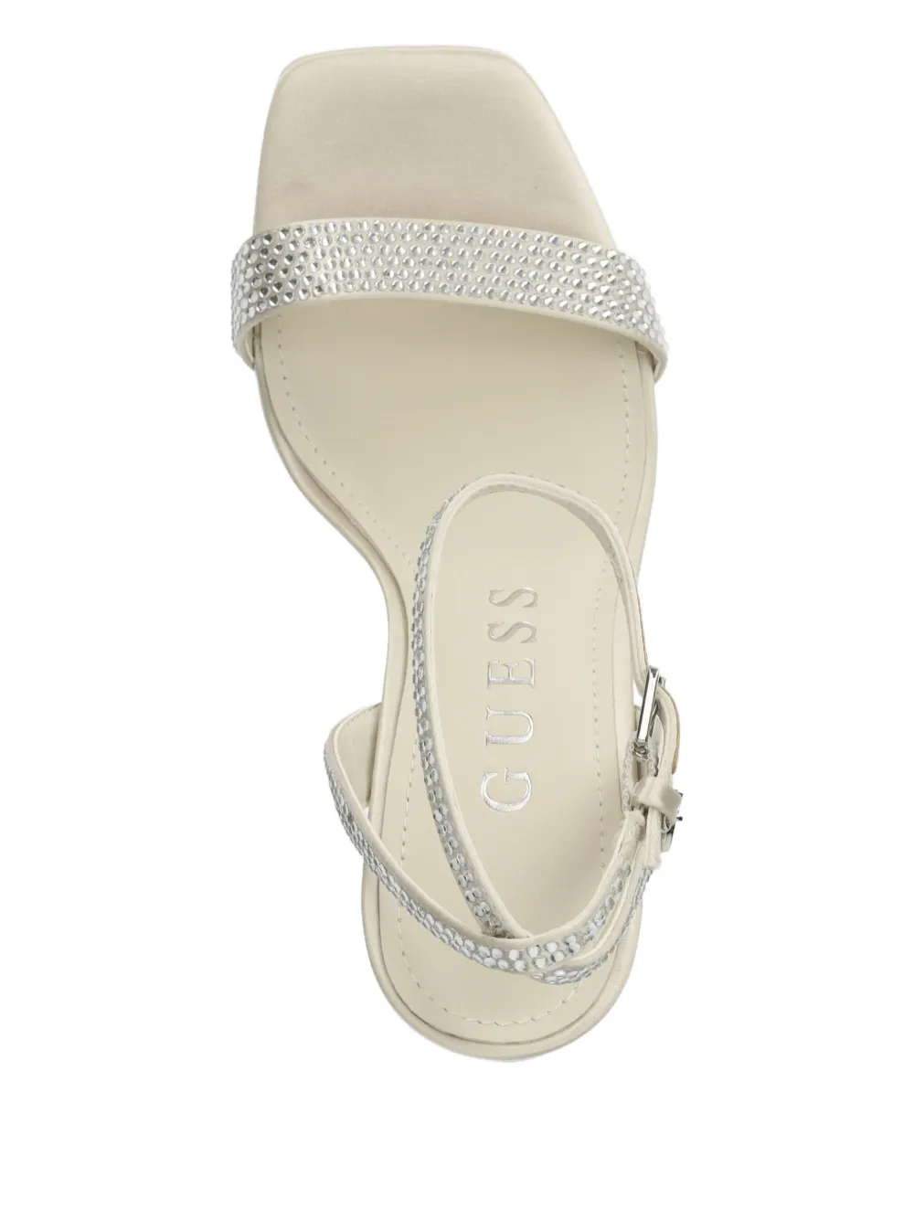 Guess Usa Rhinestone Strap Sandals In Neutral