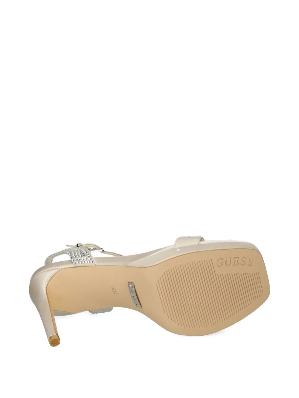 Guess Usa Rhinestone Strap Sandals In Neutral