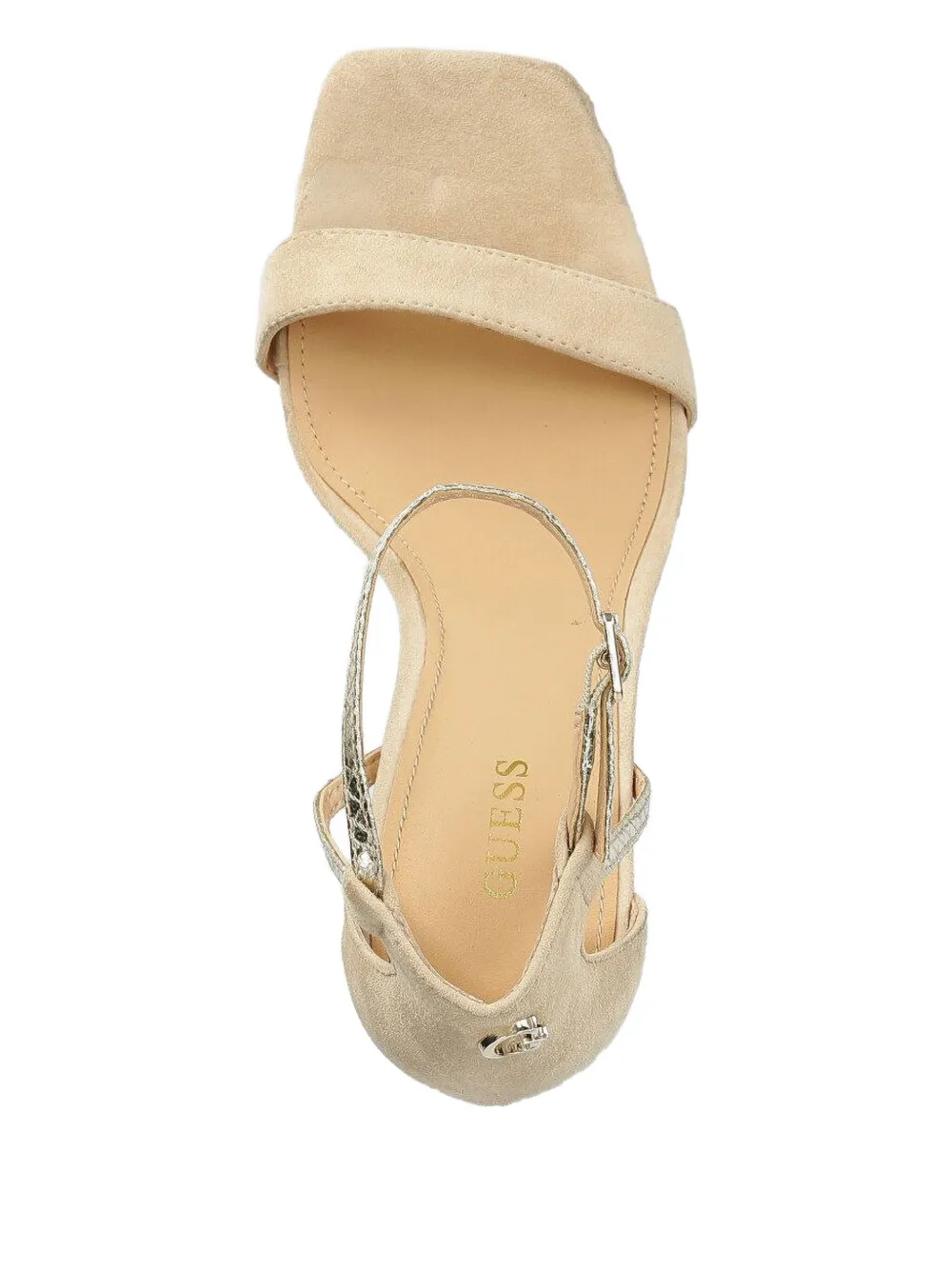 GUESS USA 110mm suede sandals Beige