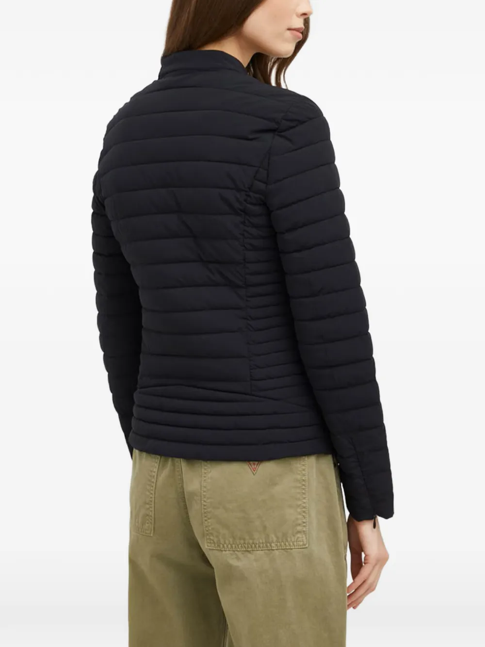  Guess Usa Quilted Zip Jacket - Black 
