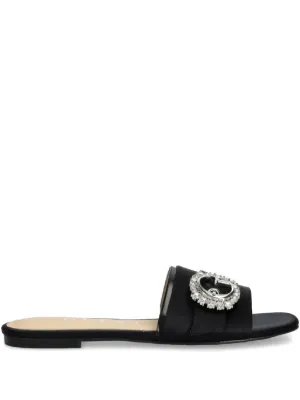 Amazon.com | GUESS Women's BOMMIYA Mule, Beige/Brown Logo