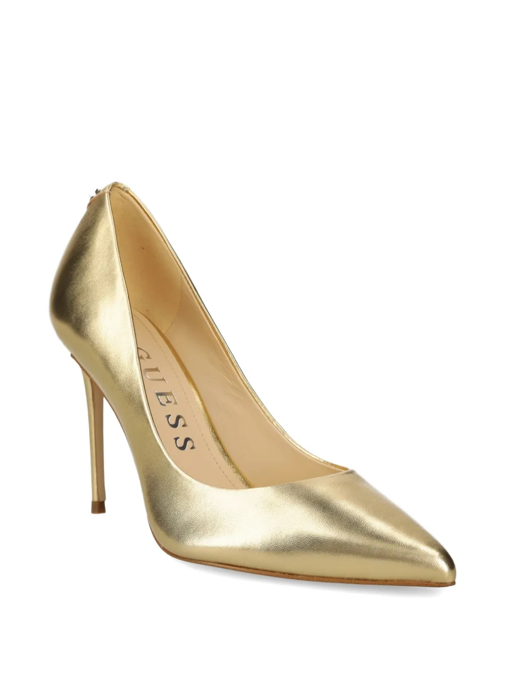 GUESS USA metallic leather pumps Gold