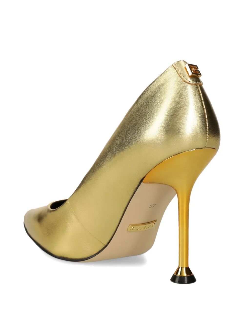 GUESS USA 100mm leather pumps Gold