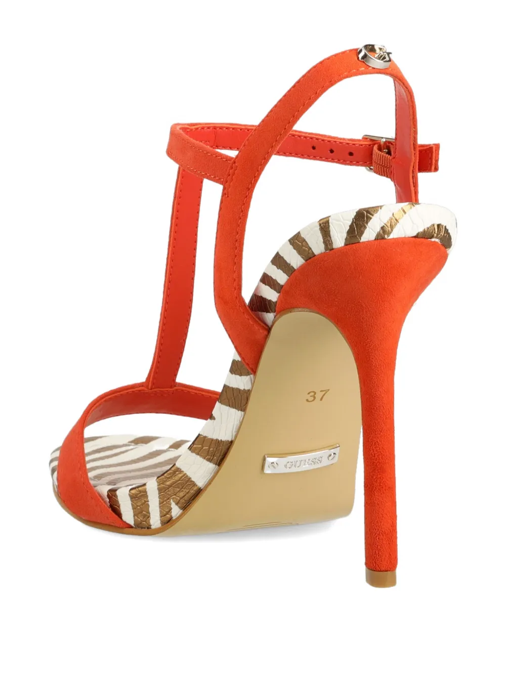 GUESS USA logo-plaque sandals Orange