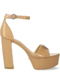 GUESS USA 120mm leather sandals - Neutrals