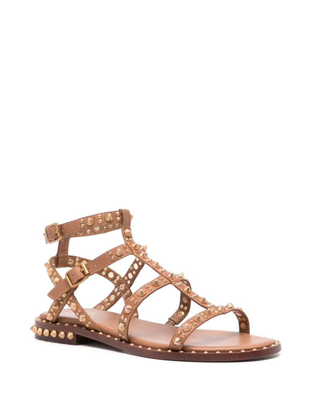 Shop Ash Pepsy Flat Sandals In Brown