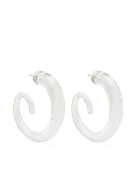 Gimaguas logo-sculpted hoop earrings 