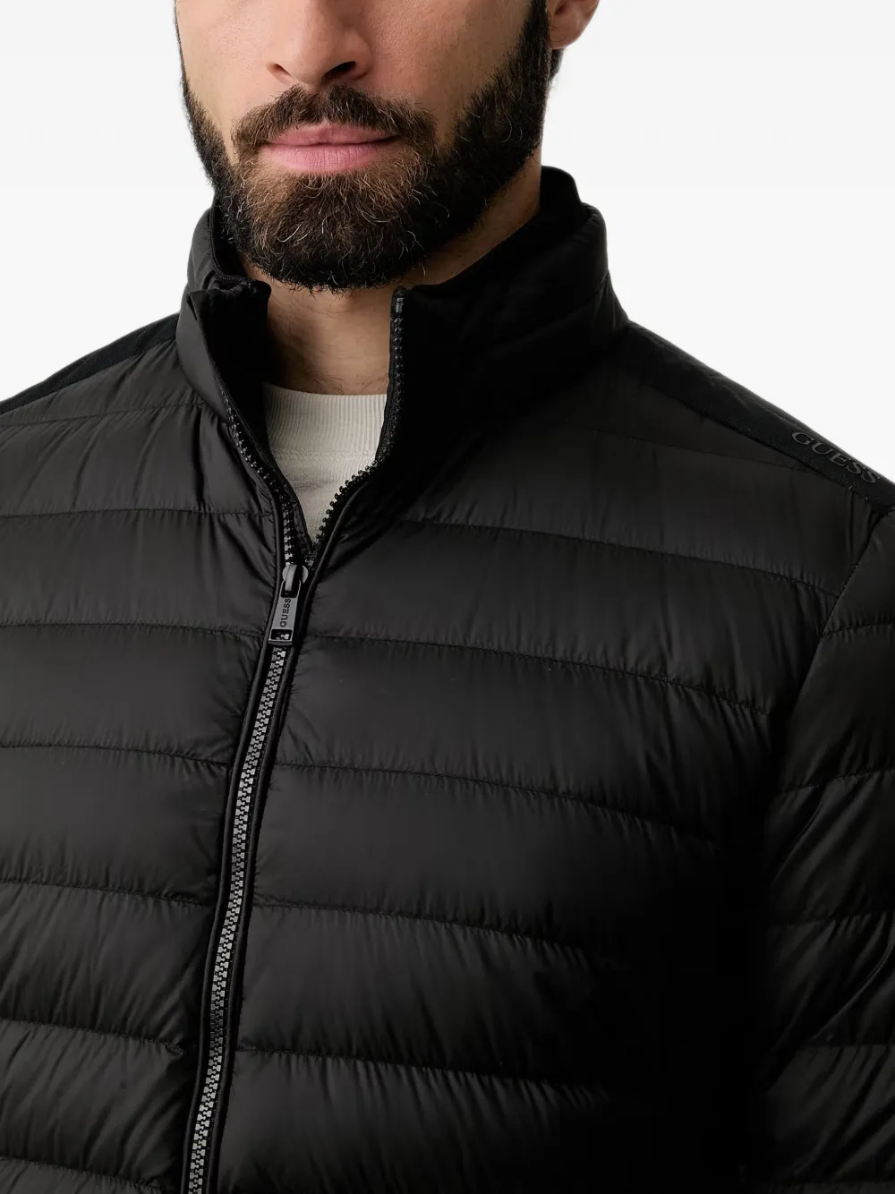 GUESS USA packable padded jacket Zwart