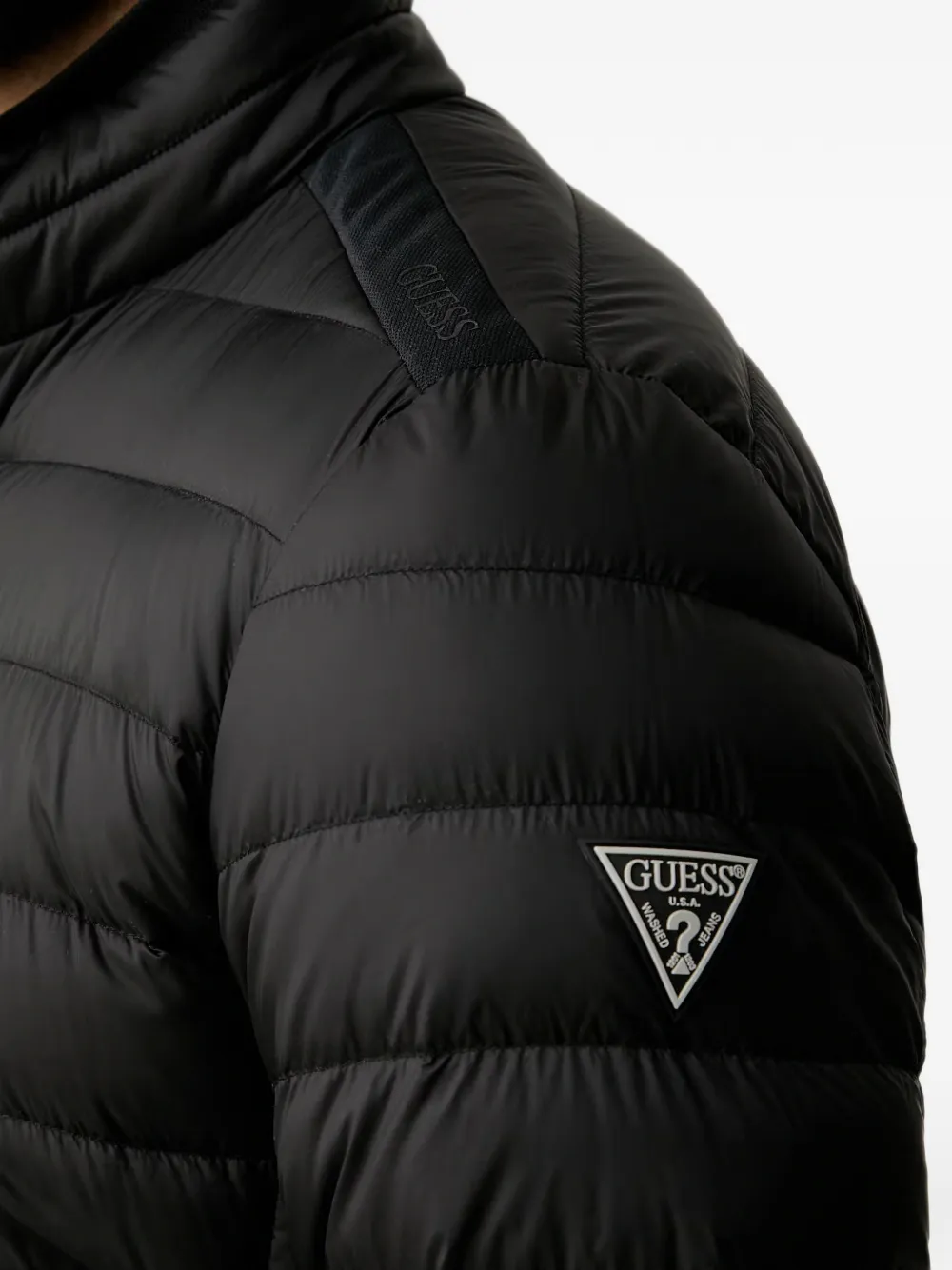 GUESS USA packable padded jacket Zwart