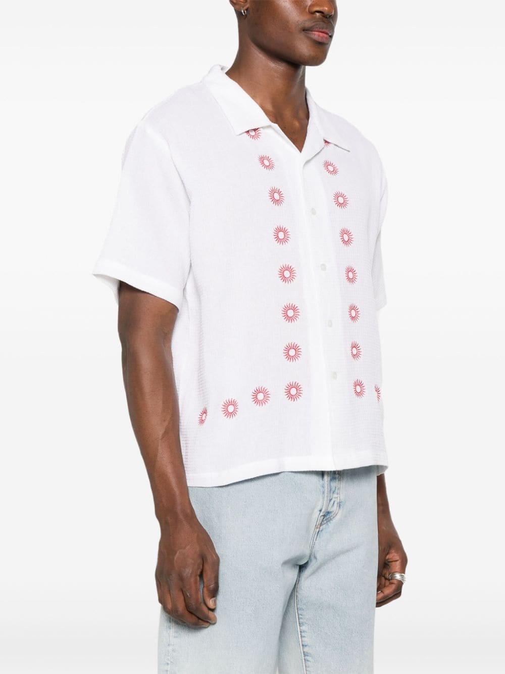 Shop Gimaguas Sunny Cotton Shirt In White