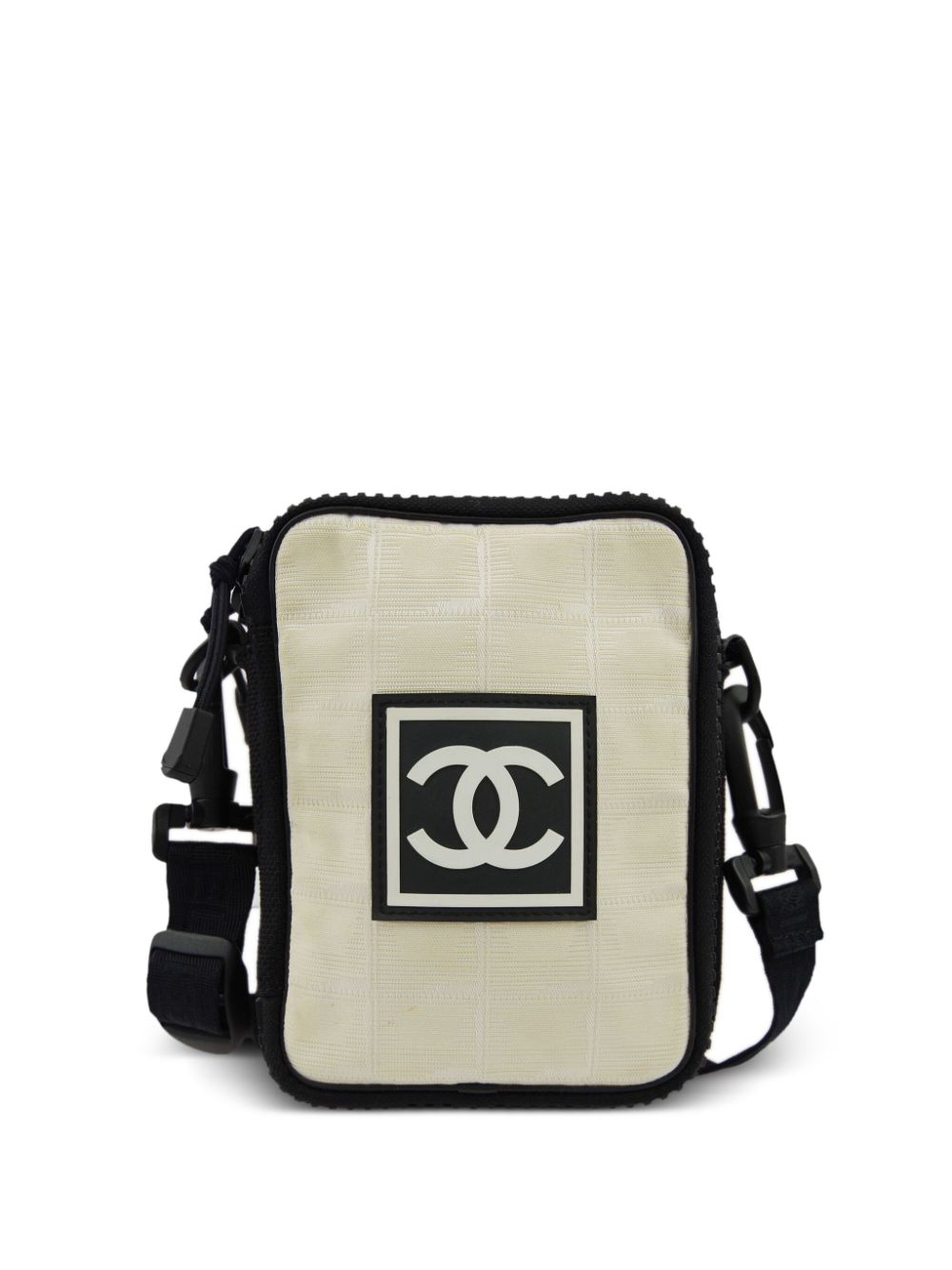 Pre-owned Chanel 2003 Sports Line Shoulder Bag In Neutrals