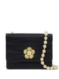 CHANEL Pre-Owned 1990-2000 floral-appliqué shoulder bag - Black