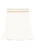 Alessandra Rich mini ribbed knit flared skirt - Neutrals